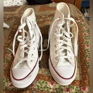 White converse high tops